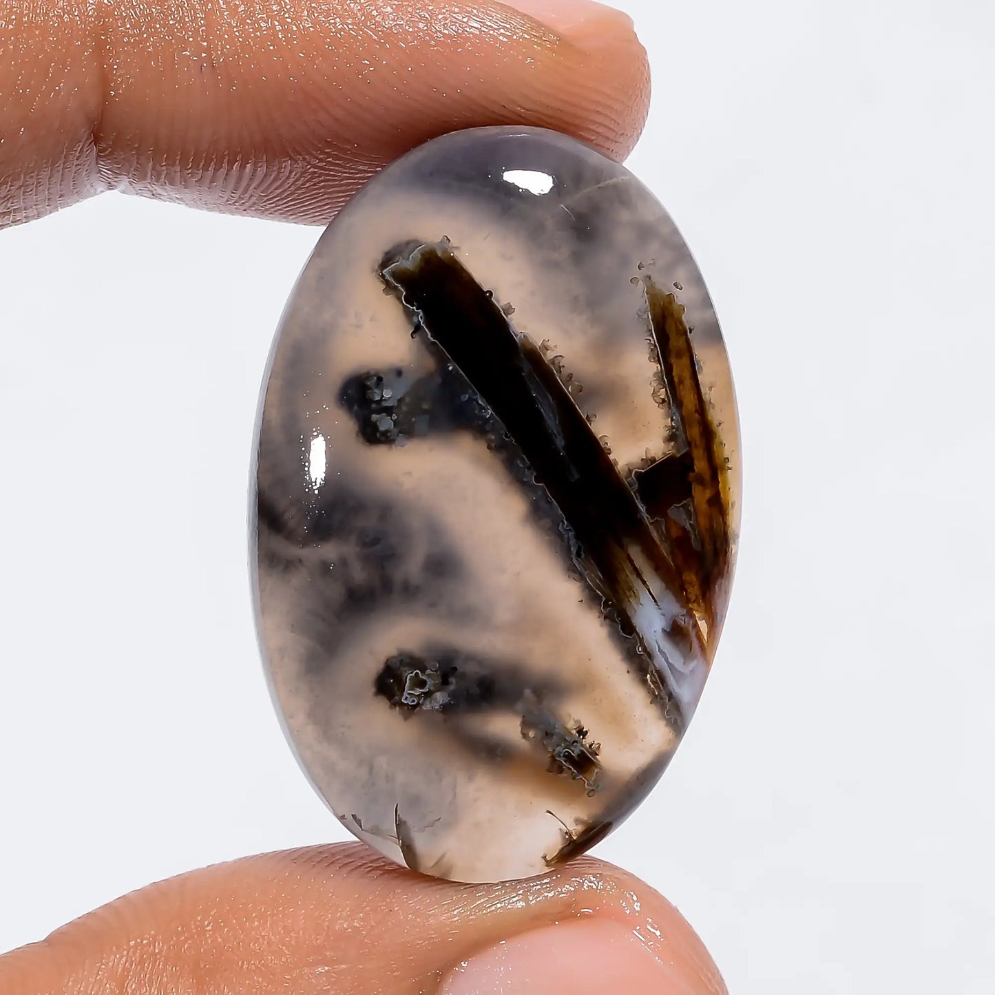 Stick Agate Oval Shape Cabochon Loose Gemstone Natural 32 Ct. 32X21X5 mm V-6138