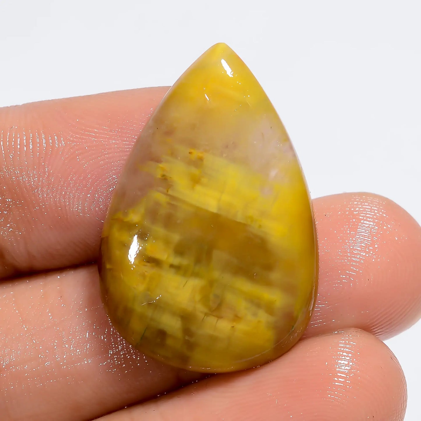 Tiger Eye Pear Shape Cabochon Loose Gemstone Natural 21 Ct. 28X19X5 mm V-6143