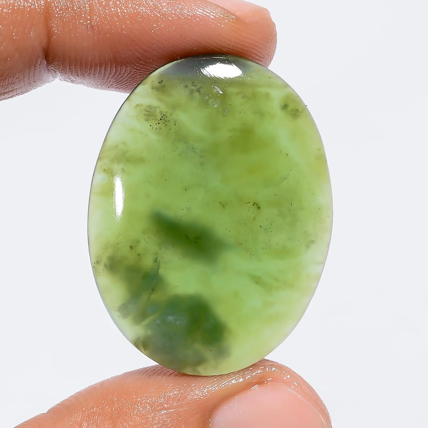 Serpentine Oval Shape Cabochon Loose Gemstone Natural 35 Ct. 34X26X5 mm V-6201