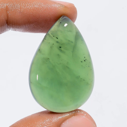 Serpentine Pear Shape Cabochon Loose Gemstone Natural 32.5 Ct. 35X20X5 mm V-6205
