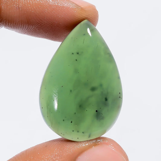 Serpentine Pear Shape Cabochon Loose Gemstone Natural 29 Ct. 29X20X6 mm V-6207