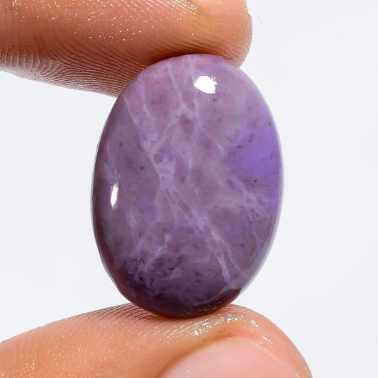 Purple Jade Oval Shape Cabochon Loose Gemstone Natural 15 Ct. 22X16X5 mm V-6292