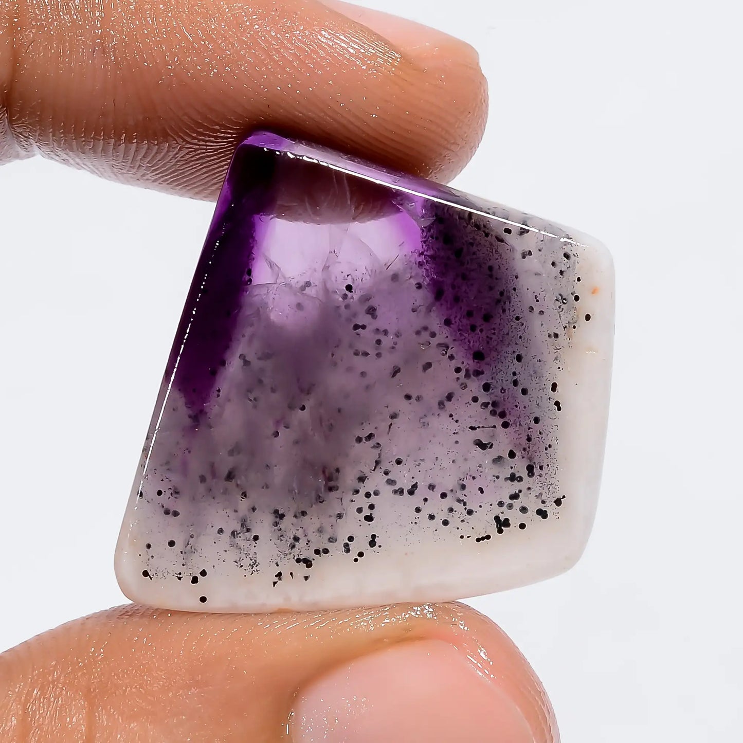 Trapiche Amethyst Fancy Shape Slice Loose Gemstone Natural 29.5 Ct. 25X23X6 mm V-6295
