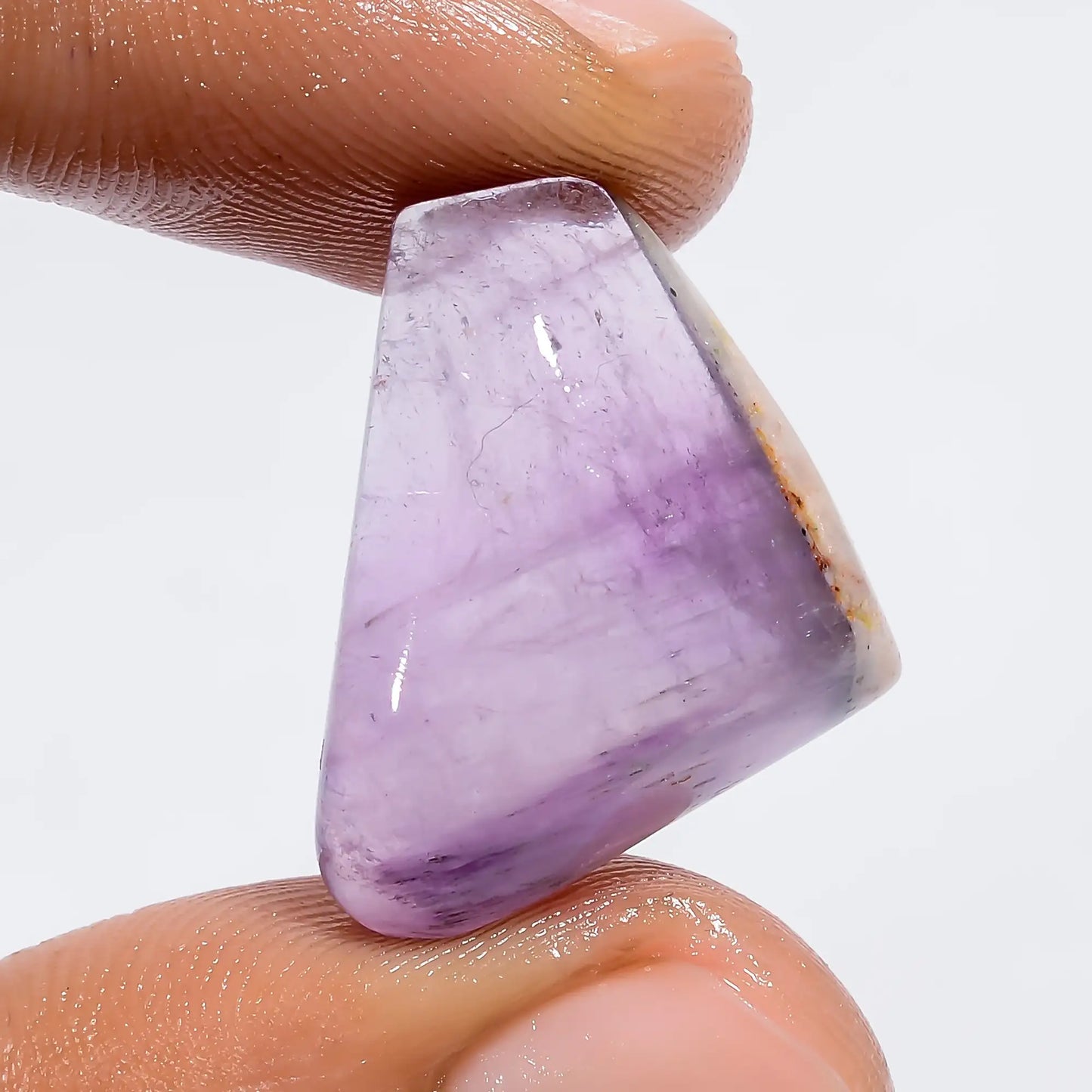 Trapiche Amethyst Fancy Shape Slice Loose Gemstone Natural 17 Ct. 23X17X6 mm V-6303