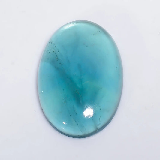 Green Fluroite Oval Shape Cabochon Loose Gemstone Natural 33.5 Ct. 28X19X6 mm V-6328