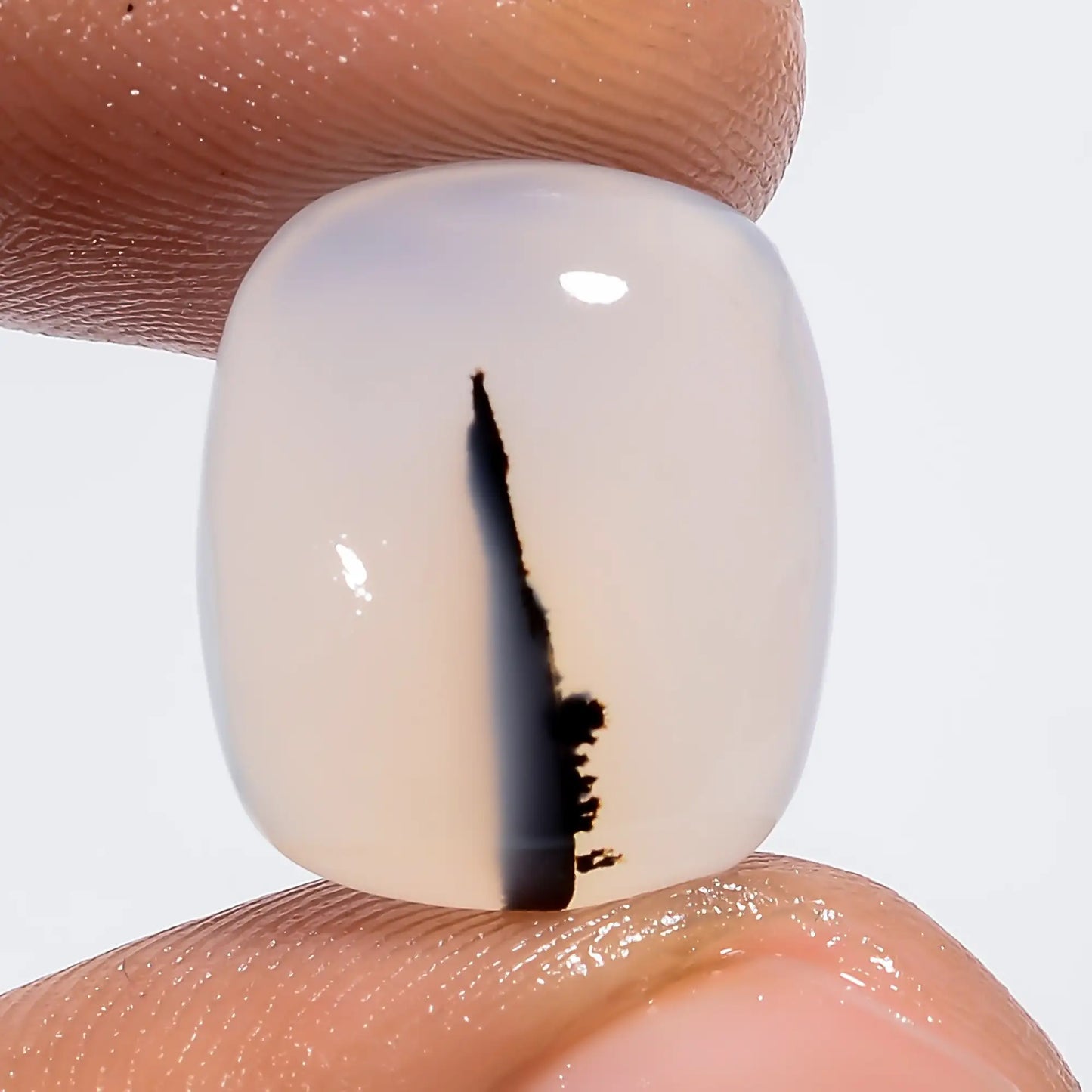 Dendrite Shajar Agate Radiant Shape Cabochon Loose Gemstone Natural 9.5 Ct. 14X12X6 mm V-6380