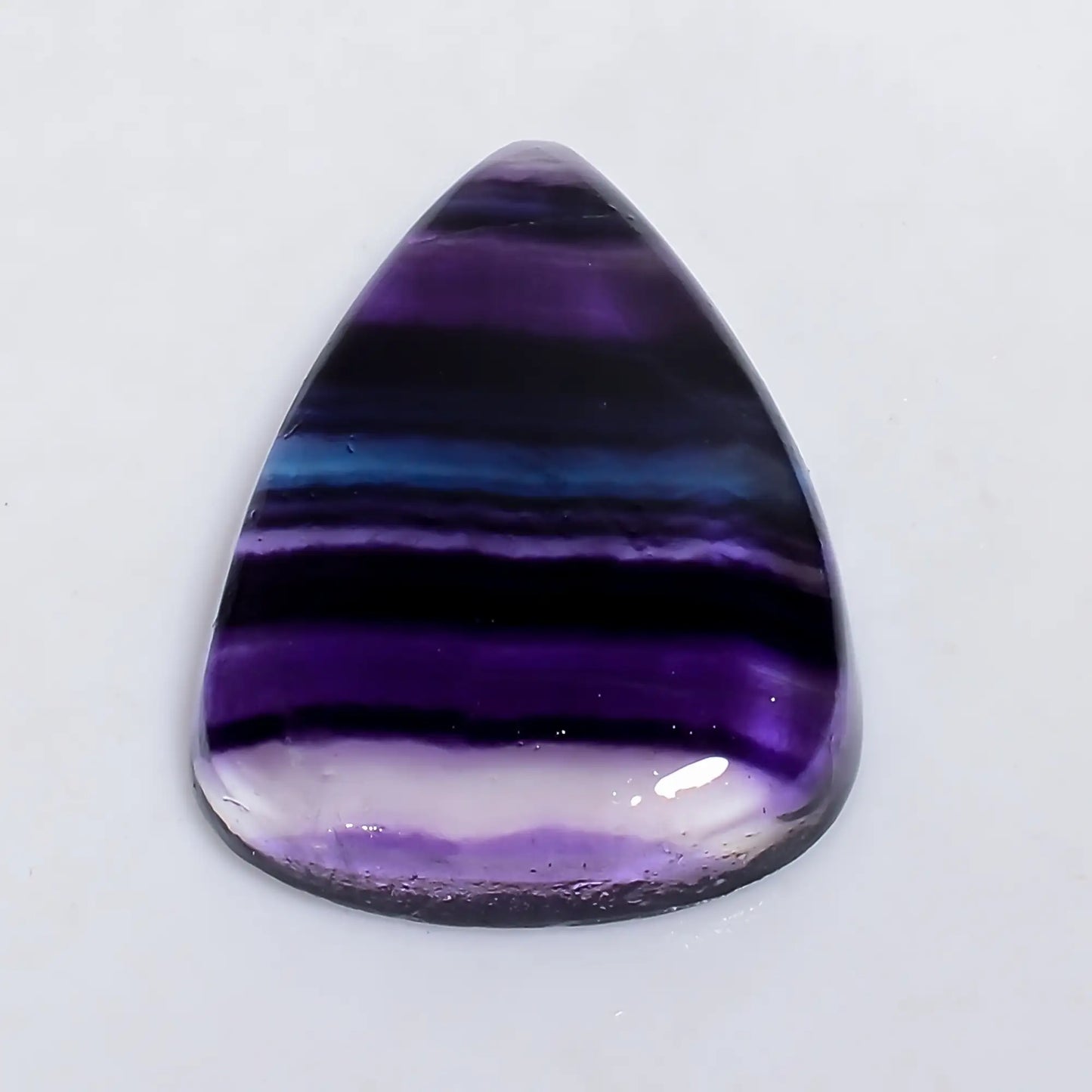 Fluorite Pear Shape Cabochon Loose Gemstone Natural 31 Ct. 26X20X6 mm V-6422