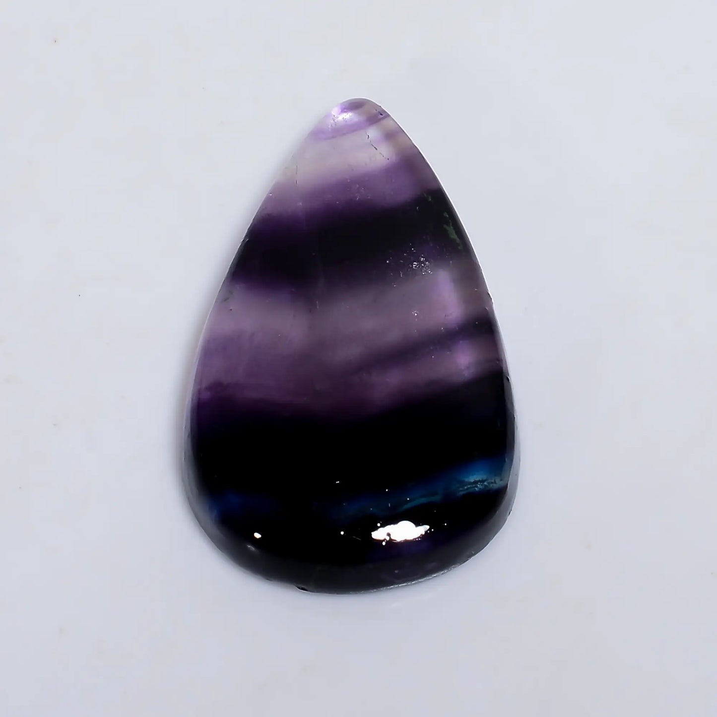 Fluorite Pear Shape Cabochon Loose Gemstone Natural 38.5 Ct. 32X20X6 mm V-6423