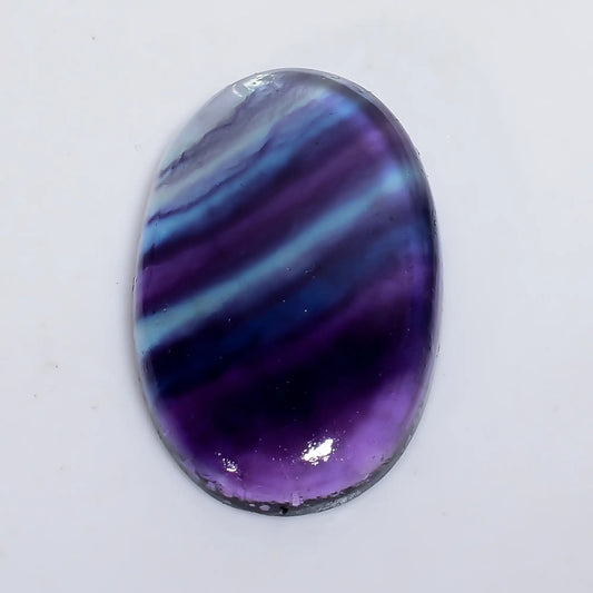 Fluorite Oval Shape Cabochon Loose Gemstone Natural 38 Ct. 31X20X5 mm V-6424