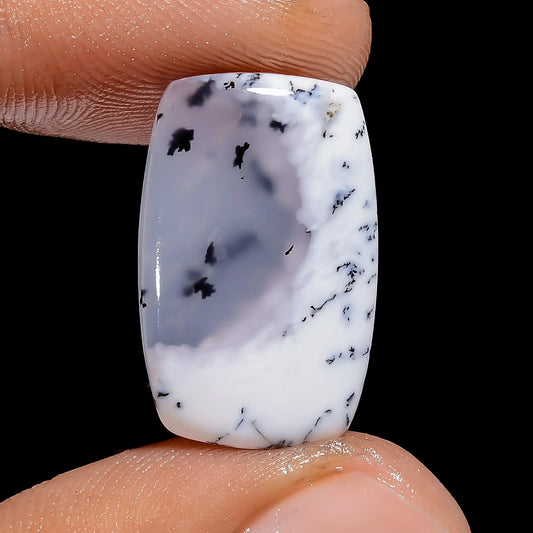 Dendrite Opal Radiant Shape Cabochon Loose Gemstone Natural 8 Ct. 20X12X3 mm V-6487