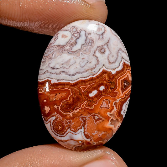 Rosita Jasper Oval Shape Cabochon Loose Gemstone Natural 21.5 Ct. 29X20X4 mm V-6505