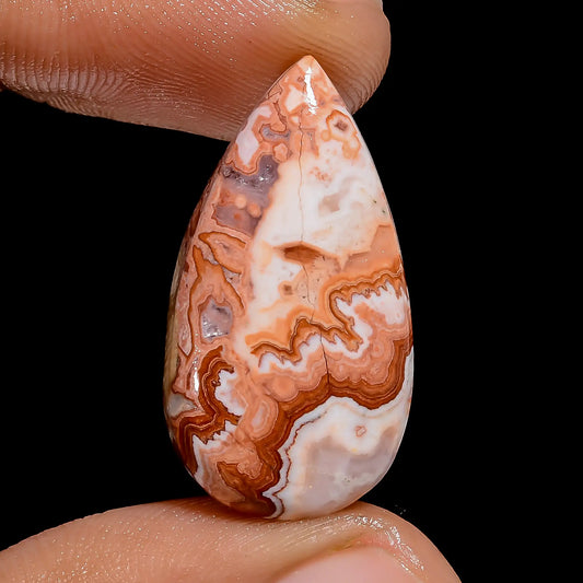 Rosita Jasper Pear Shape Cabochon Loose Gemstone Natural 16 Ct. 27X14X5 mm V-6508