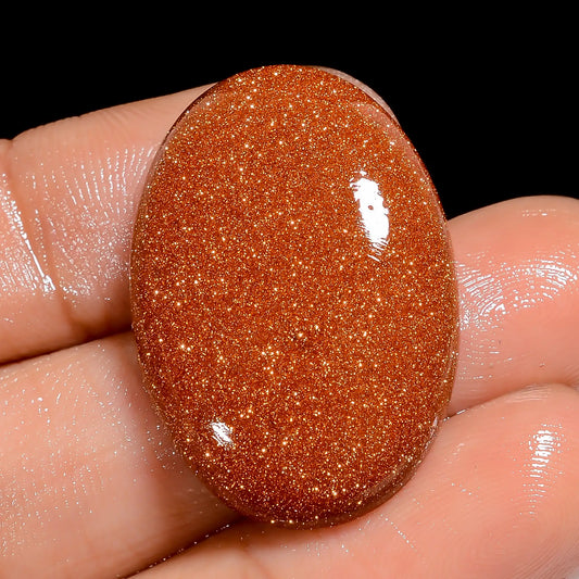 Golden Sandstone Oval Shape Cabochon Loose Gemstone 28 Ct. 29X19X5 mm V-6572