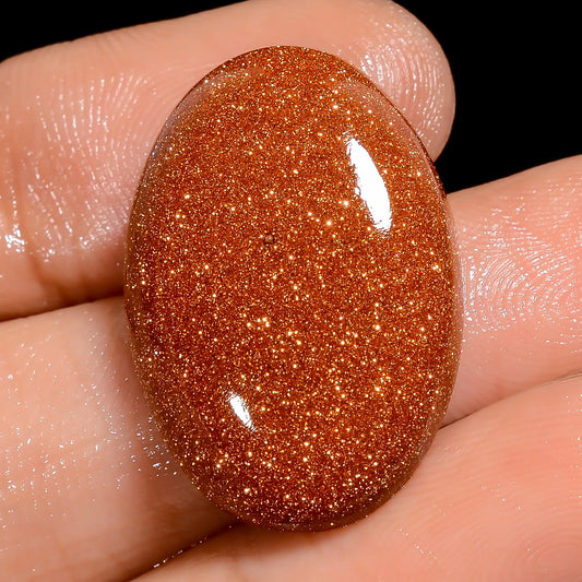 Golden Sandstone Oval Shape Cabochon Loose Gemstone 20.5 Ct. 24X16X5 mm V-6582