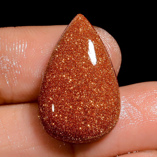Golden Sandstone Pear Shape Cabochon Loose Gemstone 15 Ct. 23X14X4 mm V-6585
