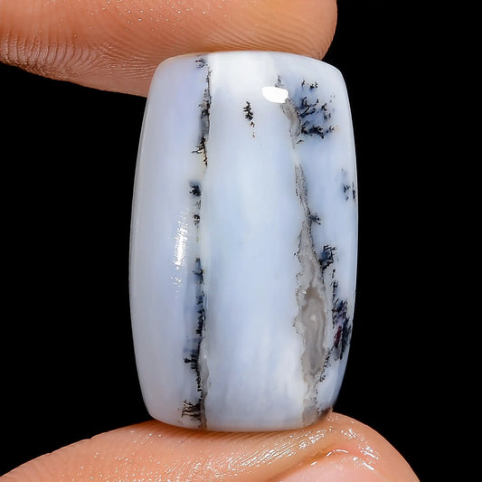 Dendrite Opal Radiant Shape Cabochon Loose Gemstone Natural 18.5 Ct. 24X14X6 mm V-6709