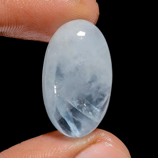 Aquamarine Oval Shape Cabochon Loose Gemstone Natural 19 Ct. 24X14X6 mm V-6782