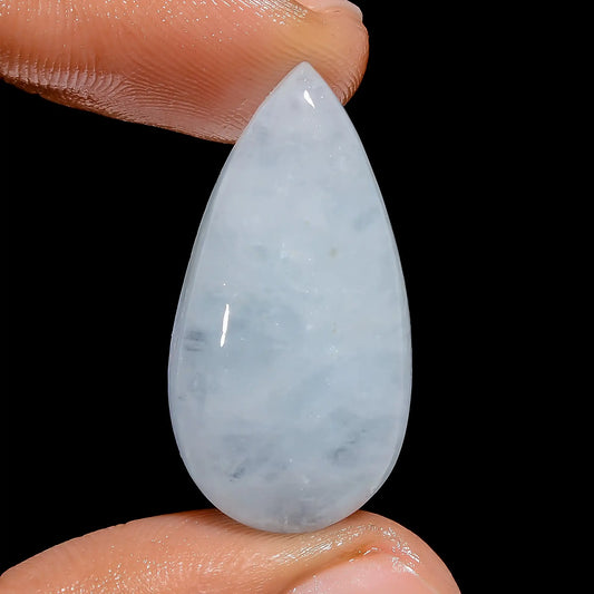 Wonderful Top Grade Quality 100% Natural Aquamarine Pear Shape Cabochon Loose Gemstone For Making Jewelry 23 Ct. 30X15X6 mm V-6784