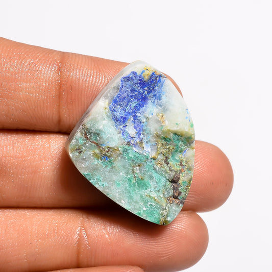 Shattuckite Druzy Heart Shape Cabochon Loose Gemstone Natural 42.5 Ct. 23X30X8 mm V-681