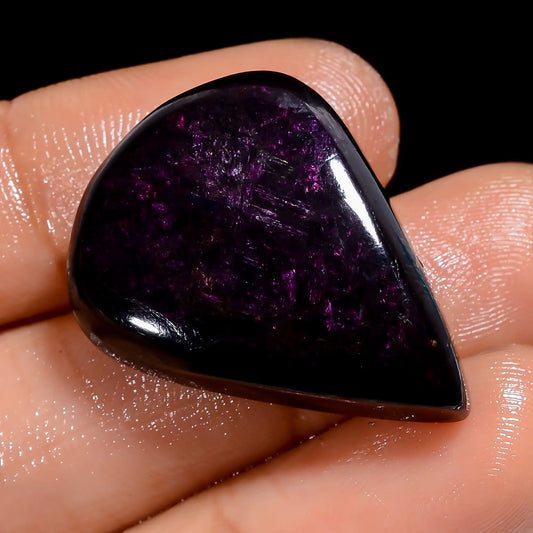 Purpurite Pear Shape Cabochon Loose Gemstone Natural 39 Ct. 27X20X6 mm V-7107