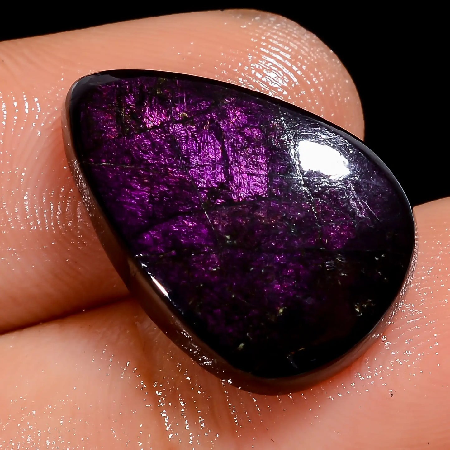 Purpurite Pear Shape Cabochon Loose Gemstone Natural 13 Ct. 19X12X3 mm V-7110