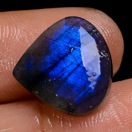 Blue Labradorite Heart Shape Faceted Loose Gemstone Natural 8.5 Ct. 15X14X4 mm V-7138