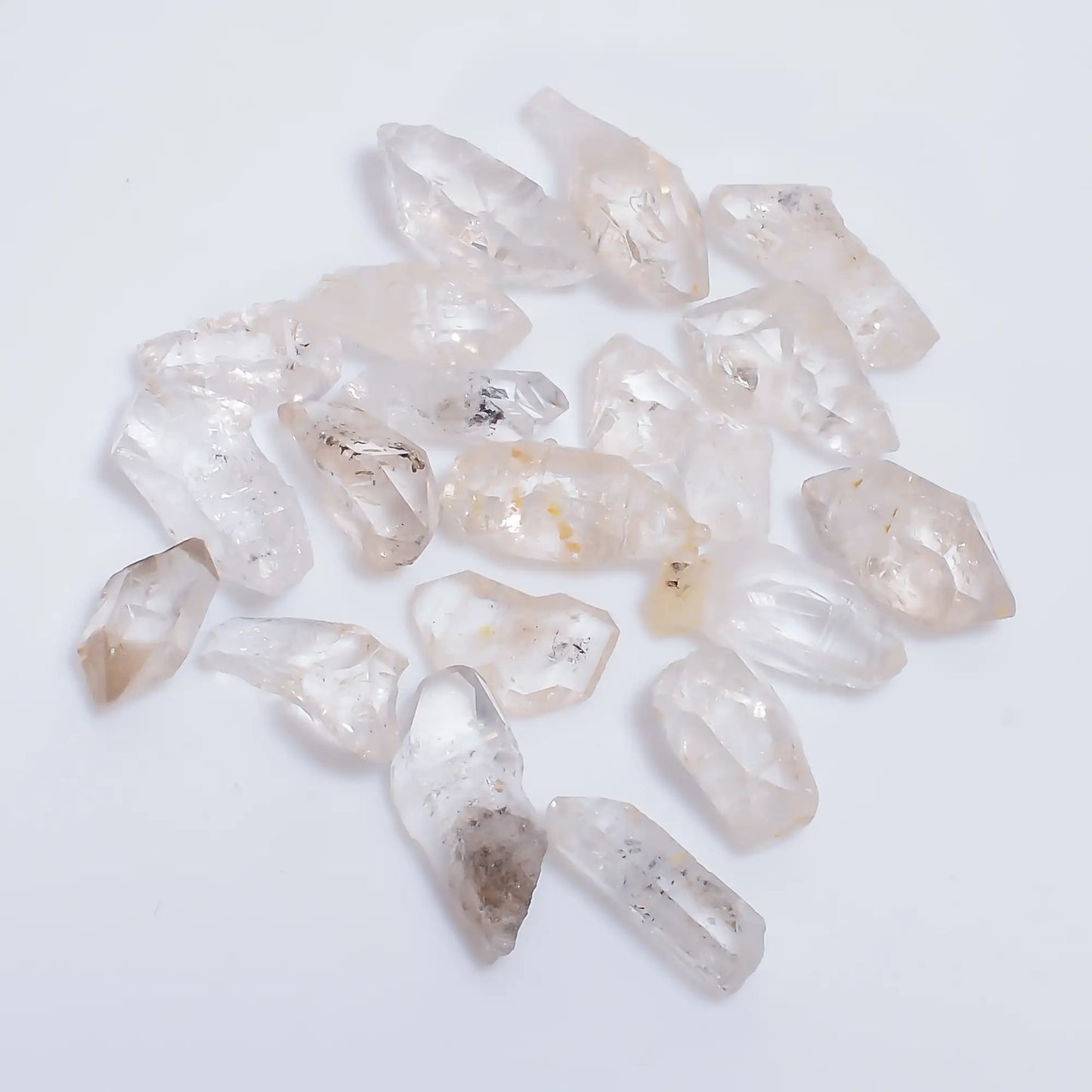 Herkimer Diamond Unshape Shape Rough Loose Gemstone 19 Pcs Lot Natural 48 Ct. 10X6 15X6 mm V-7663