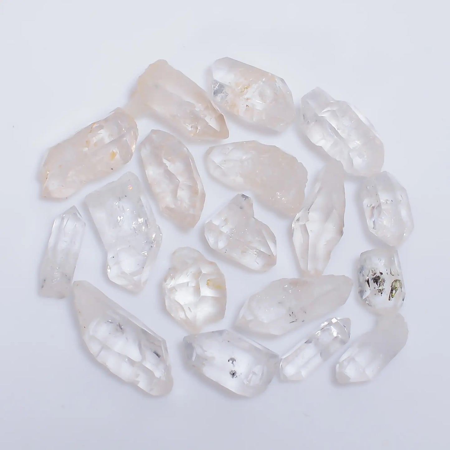 Herkimer Diamond Unshape Shape Rough Loose Gemstone 18 Pcs Lot Natural 47 Ct. 7X4 16X5 mm V-7664