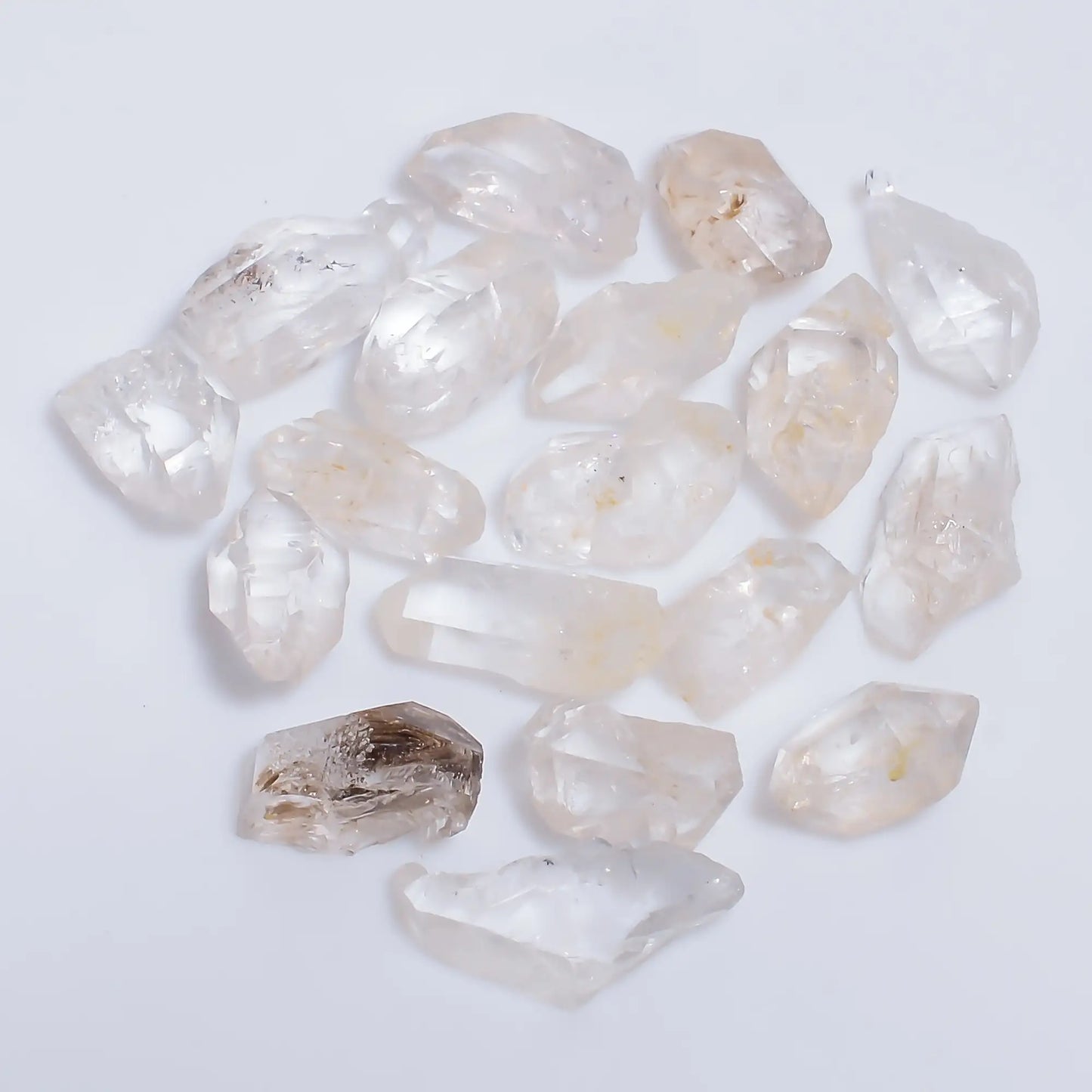 Herkimer Diamond Unshape Shape Rough Loose Gemstone 18 Pcs Lot Natural 48 Ct. 11X5 15X6 mm V-7667