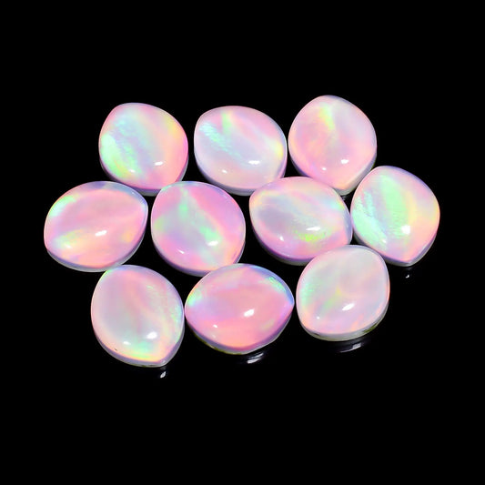 Aurora Opal Marquise Shape Cabochon Loose Gemstone 10 Pcs Lot 42 Ct. 11X9X4 mm V-7689