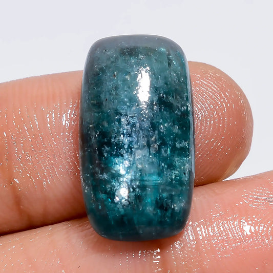Blue Apatite Radiant Shape Cabochon Loose Gemstone Natural 17.5 Ct. 19X11X6 mm V-7758