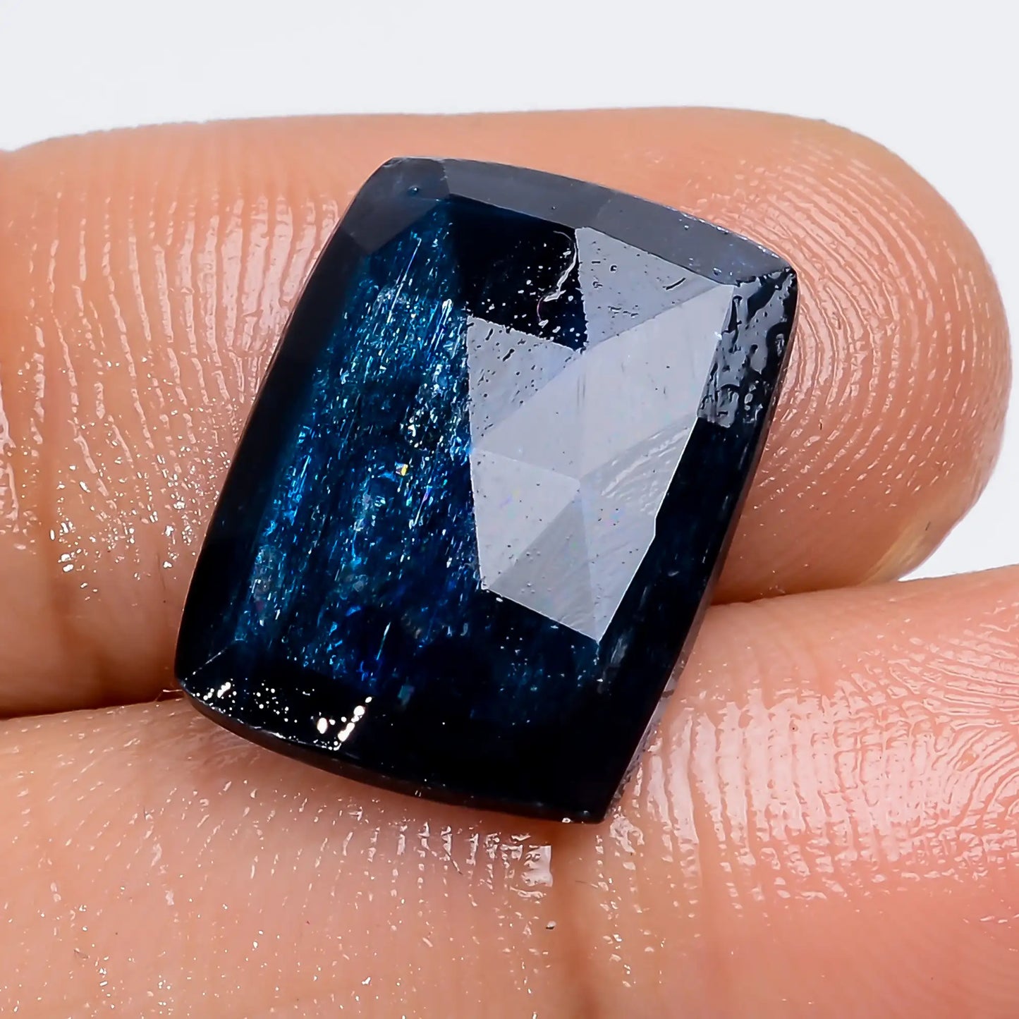 Blue Kyanite Radiant Shape Faceted Loose Gemstone Natural 9 Ct. 16X12X3 mm V-7765