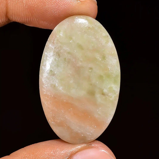Golden Serpentine Oval Shape Cabochon Loose Gemstone Natural 36.5 Ct. 36X21X6 mm V-1414