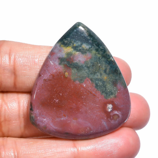Bloodstone Pear Shape Cabochon Loose Gemstone Natural 54 Ct. 39X34X6 mm V-168