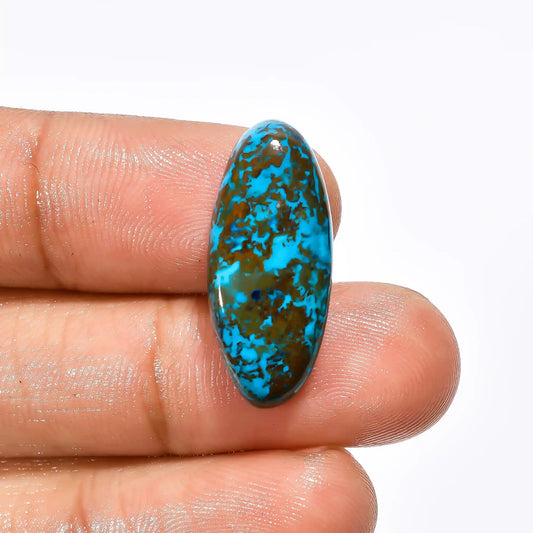 Shattuckite Oval Shape Cabochon Loose Gemstone Natural 11 Ct. 24X10X5 mm V-1749