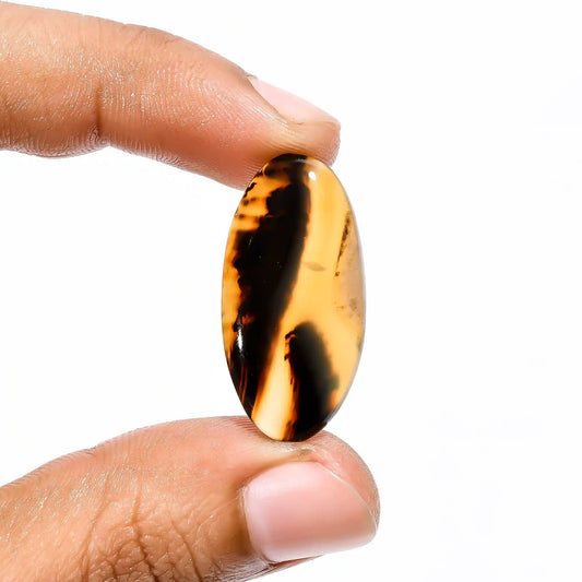 Montana Agate Oval Shape Cabochon Loose Gemstone Natural 16 Ct. 29X15X4 mm V-1825