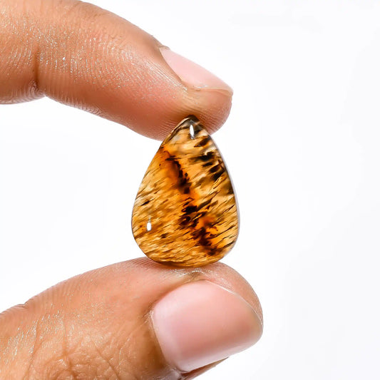 Montana Agate Pear Shape Cabochon Loose Gemstone Natural 9 Ct. 19X14X4 mm V-1826