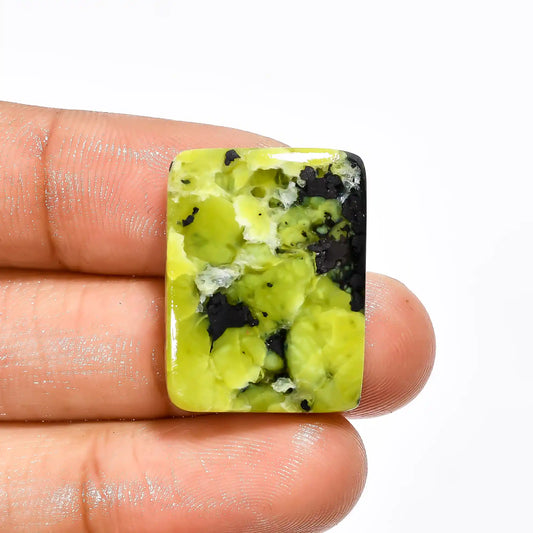 Lizardite Radiant Shape Cabochon Loose Gemstone Natural 27.5 Ct. 24X18X5 mm V-1849