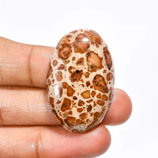 Asteroid Jasper Oval Shape Cabochon Loose Gemstone Natural 44 Ct. 36X24X7 mm V-2003