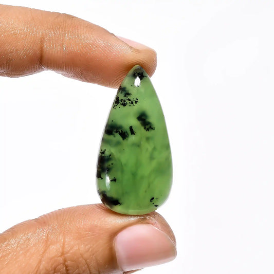 Serpentine Pear Shape Cabochon Loose Gemstone Natural 24 Ct. 32X17X6 mm V-2126