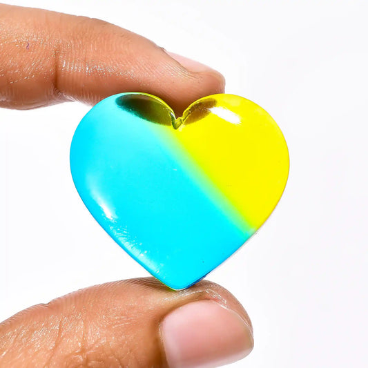 Chalcedony Quartz Heart Shape Cabochon Loose Gemstone 54 Ct. 29X32X7 mm V-2276