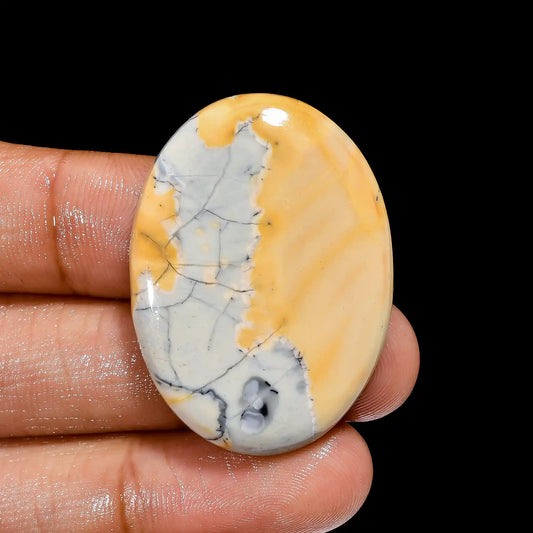 Maligano Jasper Oval Shape Cabochon Loose Gemstone Natural 52.5 Ct. 36X26X5 mm V-2391