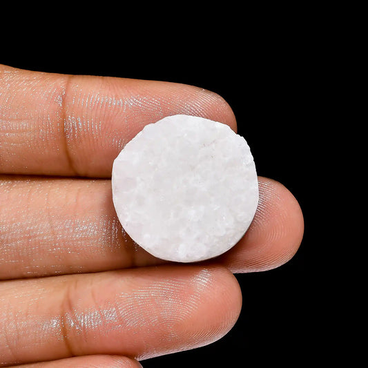 Sugar Druzy Round Shape Cabochon Loose Gemstone 27.5 Ct. 21X21X8 mm V-2412