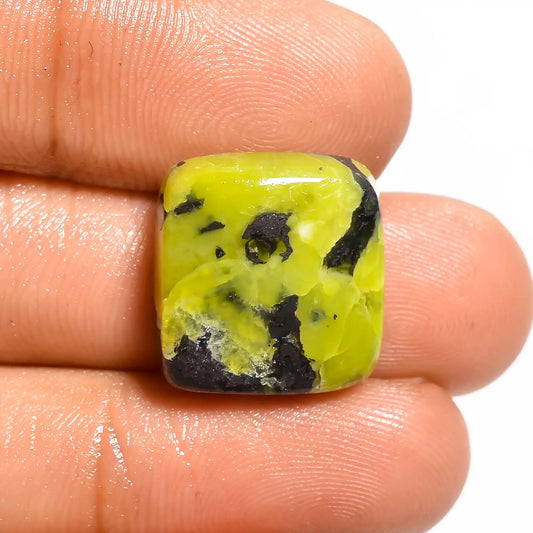 Lizardite Cushion Shape Cabochon Loose Gemstone Natural 17.5 Ct. 16X15X6 mm V-677