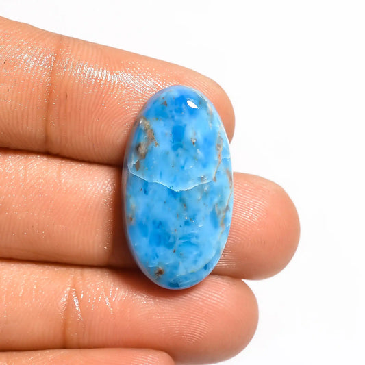 Apatite Oval Shape Cabochon Loose Gemstone Natural 22 Ct. 26X14X6 mm V-695