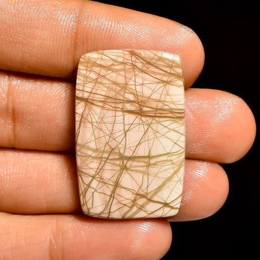 Imperial Jasper Radiant Shape Cabochon Loose Gemstone Natural 28.5 Ct. 31X20X5 mm V-854