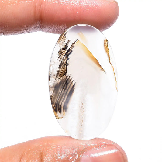 Montana Agate Oval Shape Cabochon Loose Gemstone Natural 22 Ct. 32X19X4 mm V-89