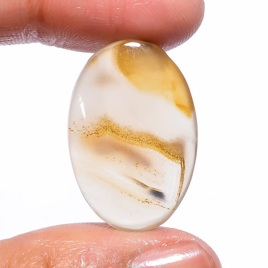 Montana Agate Oval Shape Cabochon Loose Gemstone Natural 22 Ct. 26X18X6 mm V-90
