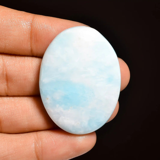 Larimar Oval Shape Cabochon Loose Gemstone Natural 68 Ct. 39X29X6 mm V-914