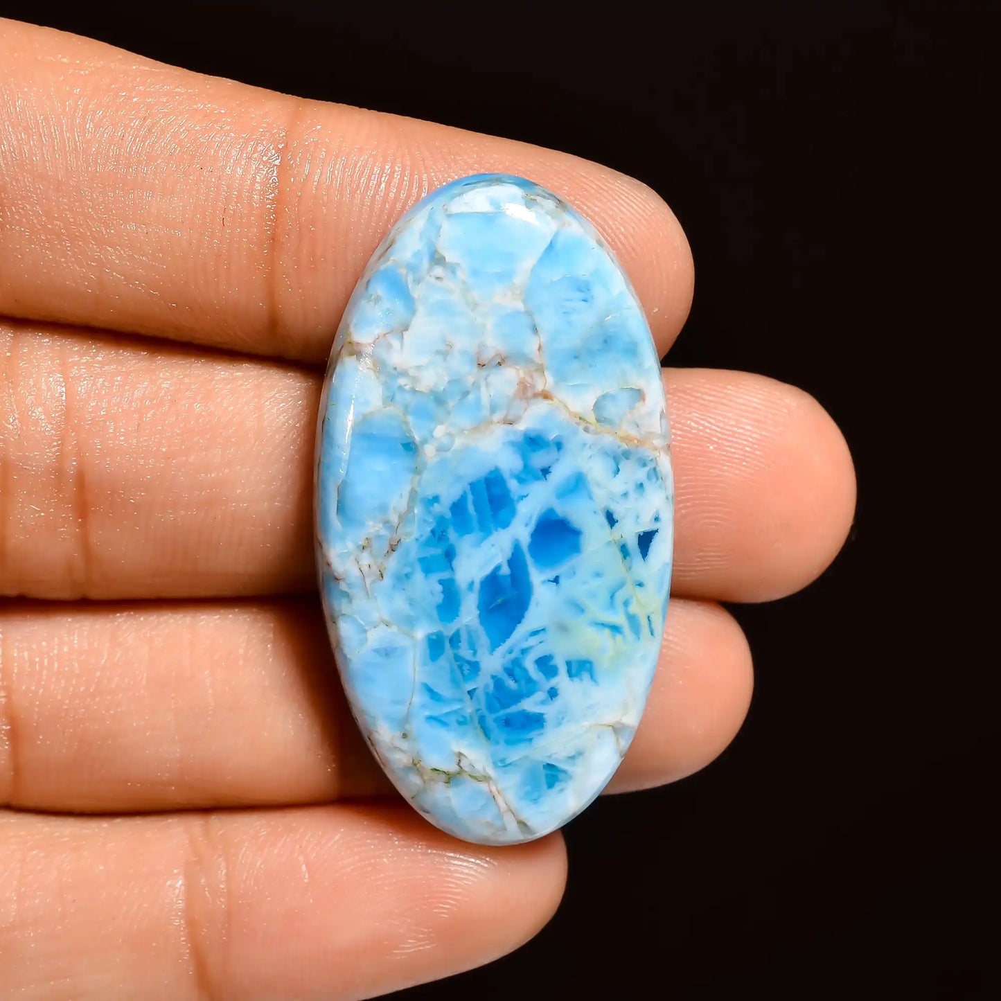 Apatite Oval Shape Cabochon Loose Gemstone Natural 50 Ct. 39X21X5 mm V-931